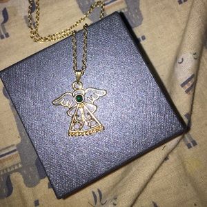 Gold angel necklace